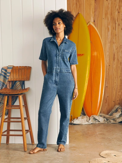 Shop Faherty Stretch Terry Blythe Jumpsuit In Riverton