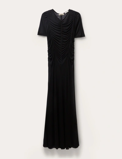 Shop Bite Studios Women's Sheer Rivulet Ruched Dress In Black