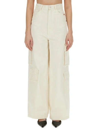 Shop Amish Combat Jeans In Ivory