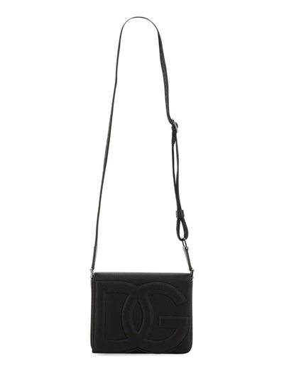 Shop Dolce & Gabbana Medium Leather Shoulder Bag In Black
