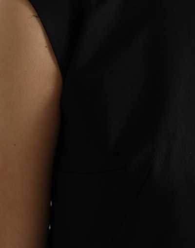 Shop Dolce & Gabbana Elegant Sleeveless Shift Mini Women's Dress In Black