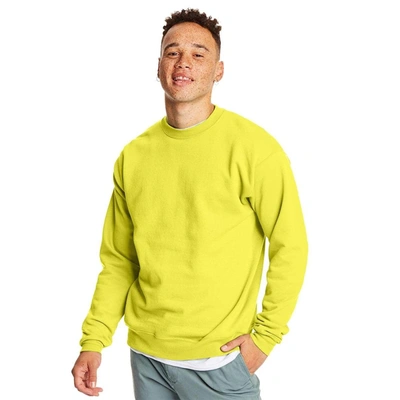 Shop Hanes Ecosmart Crewneck Sweatshirt In Yellow