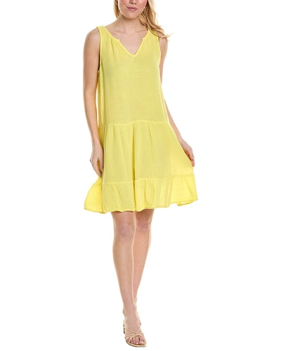 Shop Michael Stars Scarlett Flounce Midi Dress In Yellow