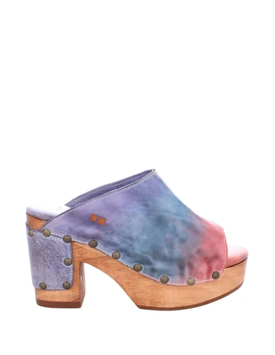 Shop Bed Stu Deva Clog Flatform Heel In Cotton Candy Tie Dye In Purple