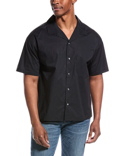 Shop Frame Camp Collar Shirt In Black