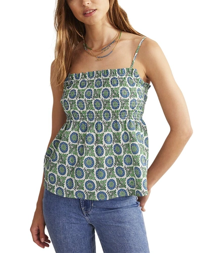 Shop Boden Smocked Cami Top In Green