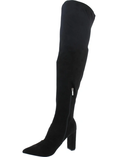 New York And Company Monia Womens Faux Suede Heels Over-the-knee Boots In Multi