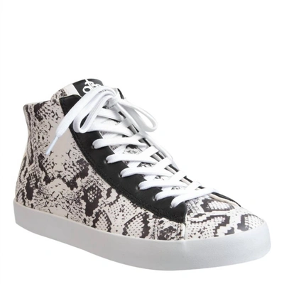 Shop Otbt Women's Hologram High Top Sneaker - Medium Width In Snake Print In White