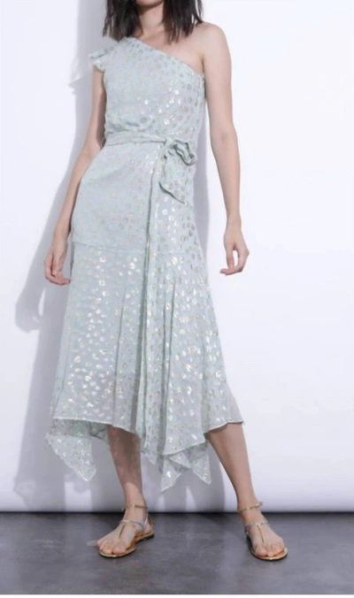 Shop Karina Grimaldi Letizia Maxi Dress In Mint In Silver