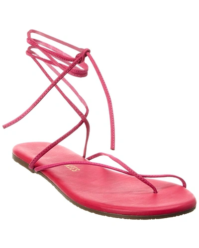Shop Tkees Roe Leather Sandal In Red