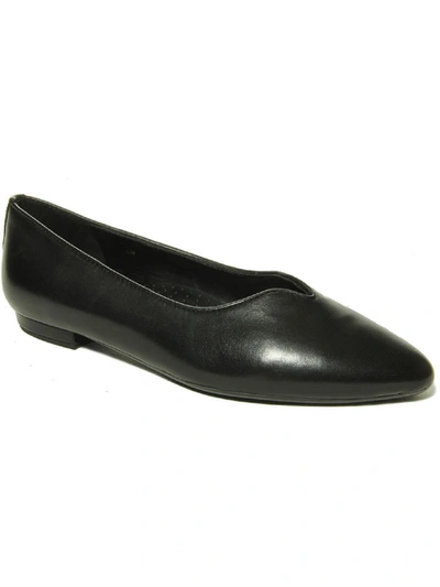 Shop Vaneli Ganet Womens Leather Slip On Pointed Toe Flats In Black