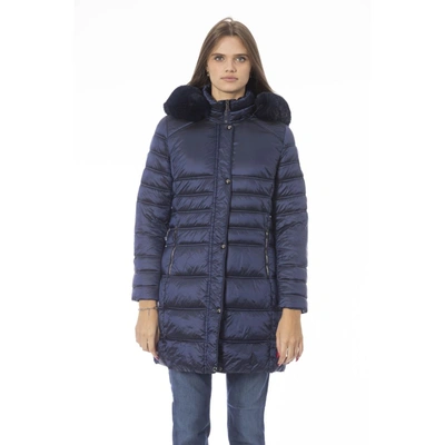 Shop Baldinini Trend Polyester Jackets & Women's Coat In Blue