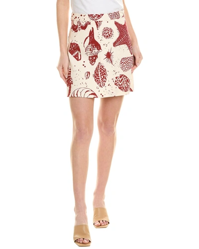 Shop Rebecca Taylor Sea Shore Linen-blend Mini Skirt In Beige