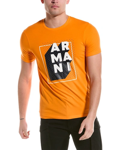 Shop Armani Exchange Slim Fit T-shirt In Orange
