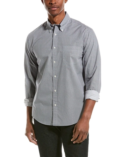 Shop Brooks Brothers Pop Print Woven Shirt In Grey