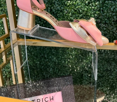 Shop Butrich Irene Midi Heels In Pink