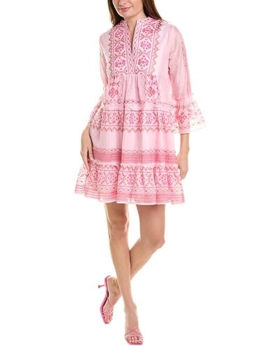 Shop Bella Tu Bell-sleeve Mini Dress In Pink