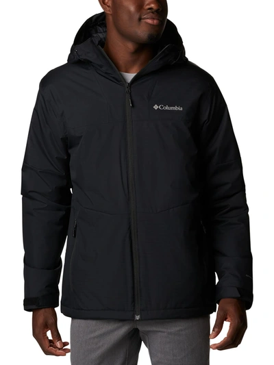 Shop Columbia Point Park Mens Omni-tech Insulated Parka Coat In Black