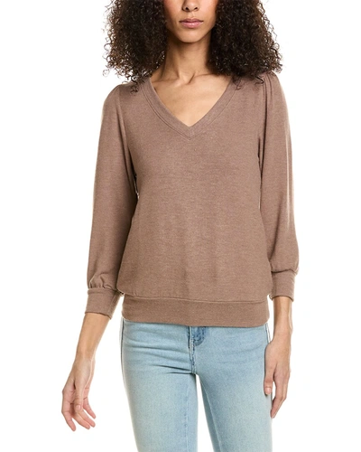 Shop Michael Stars Gabriella Sweater In Brown