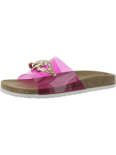 Shop Yoki Womens Chain Slip On Slide Sandals In Pink