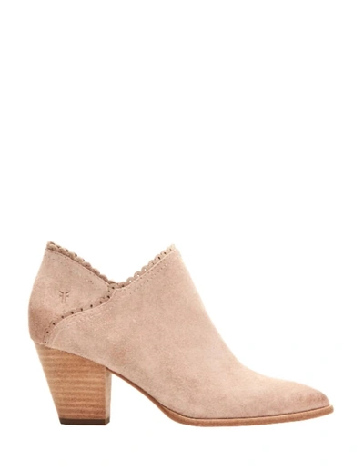 Shop Frye Reed Scallop Shootie Ankle Boot In Pale Blush In Beige