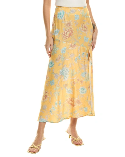 Shop Auguste Jessiva Everly Midi Skirt In Yellow