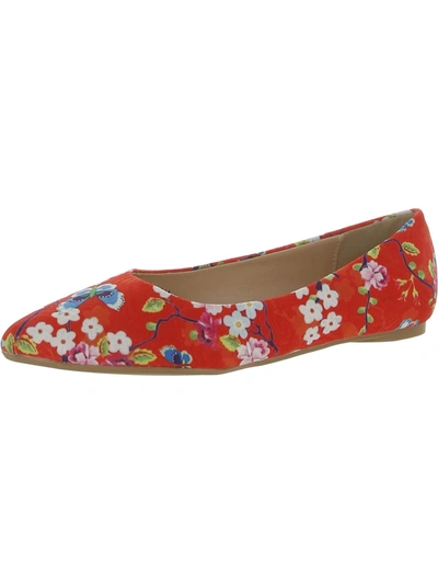 Shop Penny Loves Kenny Aaron Sf Womens Floral Slip On Ballet Flats In Multi