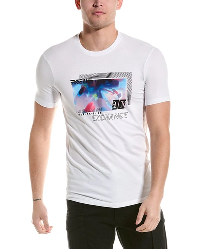 Shop Armani Exchange Slim Fit T-shirt In White