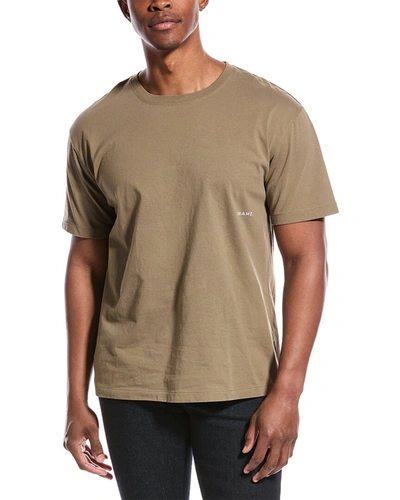 Shop Frame Relaxed Vintage Washed T-shirt In Brown