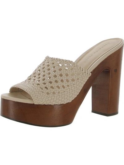 Shop Veronica Beard Guadalupe Womens Woven Peep Toe Clogs In Brown