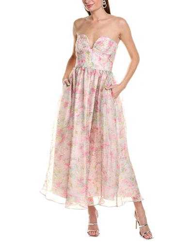 Shop ml Monique Lhuillier Organza Dress In Pink