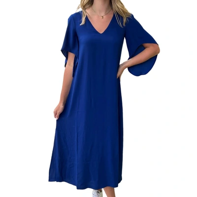 Shop Anna Cate Meredith Midi Dress In Bellwether In Blue
