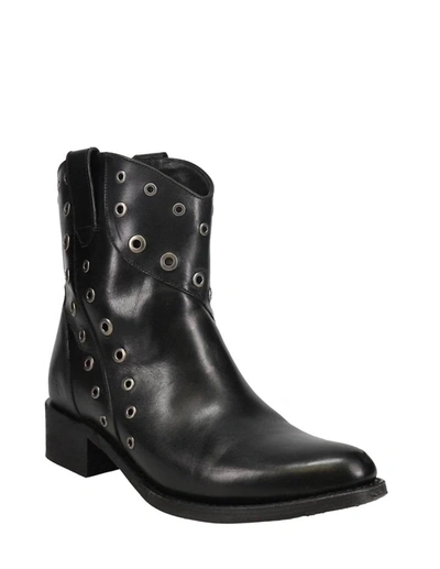 Shop Frye Diana Grommet Short Boot In Pewter In Black