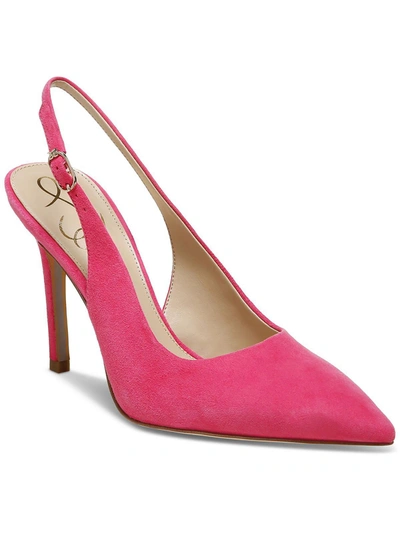Shop Sam Edelman Hazel Womens Buckle Pumps Slingback Heels In Pink