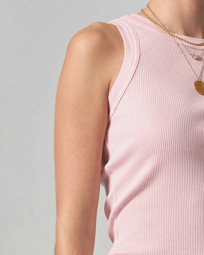 Shop Citizens Of Humanity Isabel Rib Tank Roselle In Pink