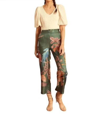 Shop Caballero Max Pants In Italian Afternoon In Green