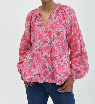 Shop Chufy Ivy Cotton Blouse In Fuli Pink