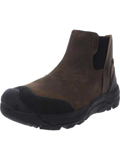 Shop Keen Revel Iv Chelsea Mens Leather Cold Chelsea Boots In Brown