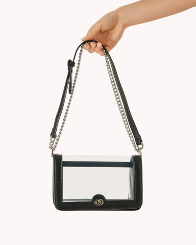 Shop Billini Cara Clear Crossbody Bag In Black In White
