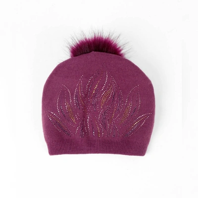 Shop Pia Rossini Laurie Beanie In Purple In Red