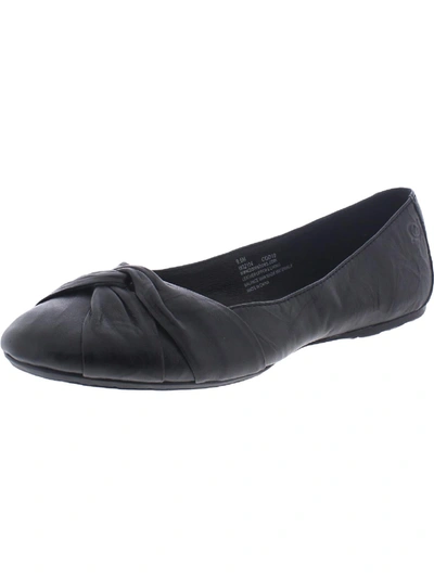 Shop Born Lilly Womens Leather Slip On Ballet Flats In Black