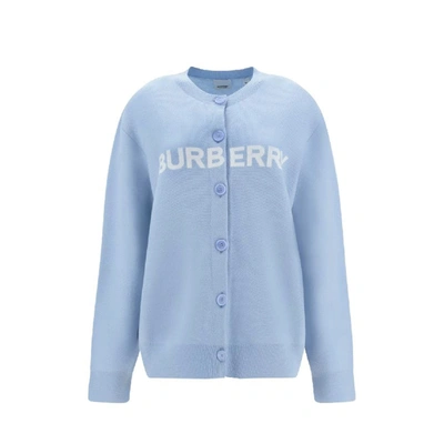 Shop Burberry Cotton And Wool Cardigan