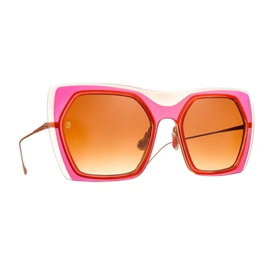 Shop Caroline Abram Dangereuse Sunglasses In Pink
