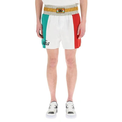 Dolce & Gabbana Italia Multicolored Colour-block Track Shorts