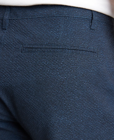 Kenneth Cole Printed Performance Seersucker Short In Navy