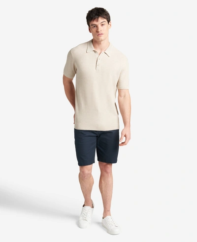 Shop Kenneth Cole The Sweater Polo In Tan Mix