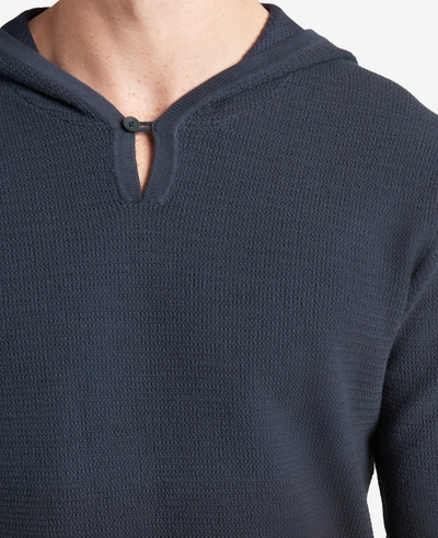 Kenneth Cole Men's 4-way Stretch Die-dyed Hooded Sweater In Navy,black
