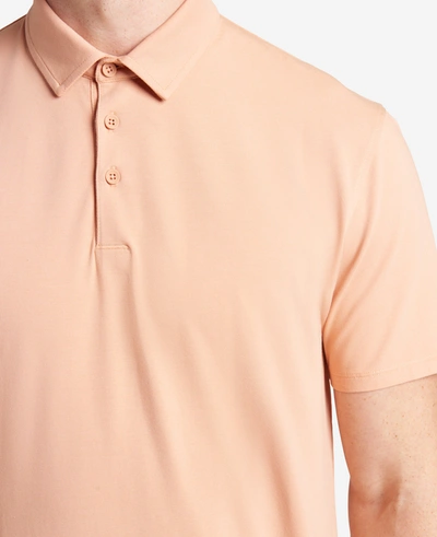 Kenneth Cole Men's Performance Button Polo In Coral