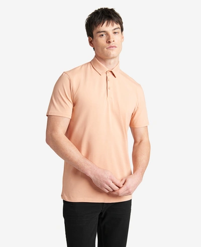 Kenneth Cole Men's Performance Button Polo In Coral