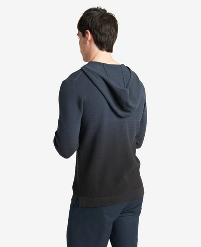 Shop Kenneth Cole Dip Dye Sweater Hoodie In Navy,black